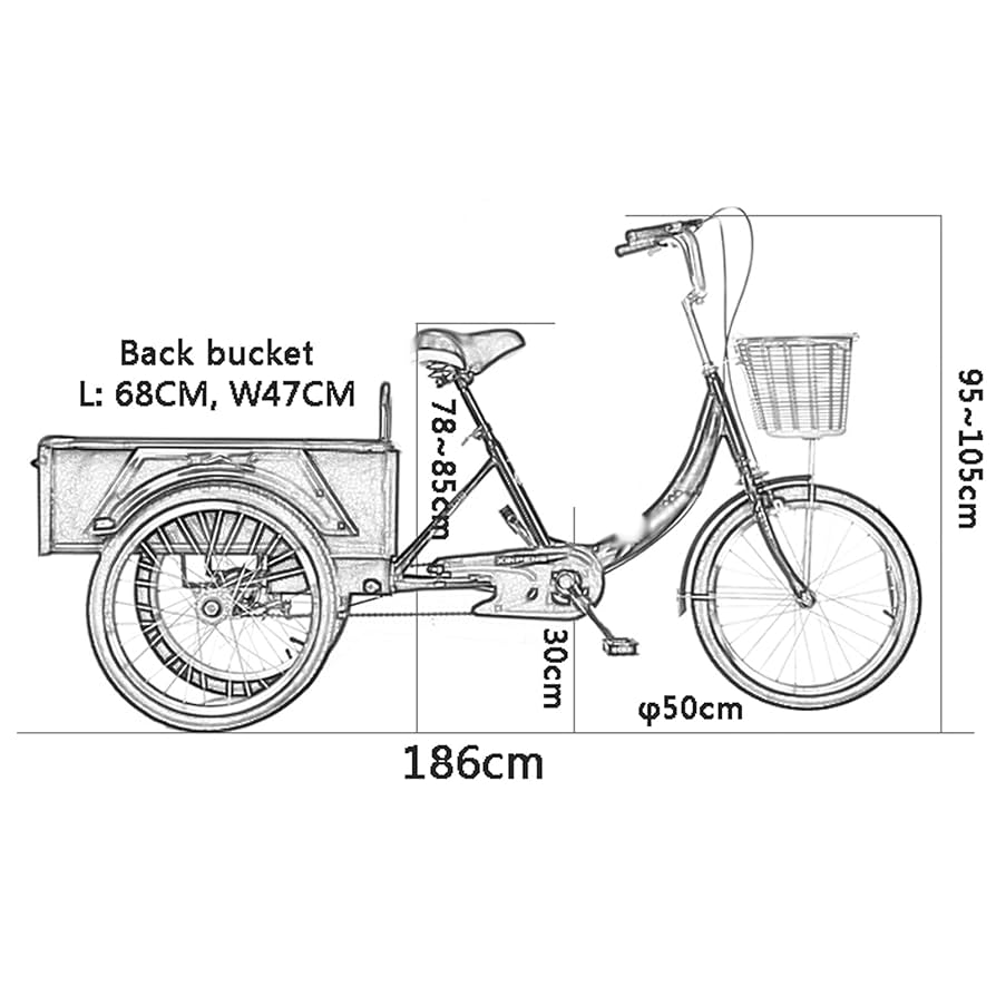 三輪車 20インチ大人三輪車トライククルーザーバイク 7スピード 3輪